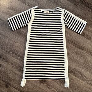 Pepin Nautical Stripe Fringe Detail Dress